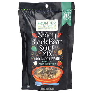 Frontier Co-op, Spicy Black Bean Soup Mix, würzige schwarze Bohnensuppenmischung, 224 g (7,9 oz.)