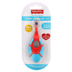 Fisher-Price, BrushBuddies, Toddler Toothbrush with Teething Ring, 3+ Months,  1 Toothbrush