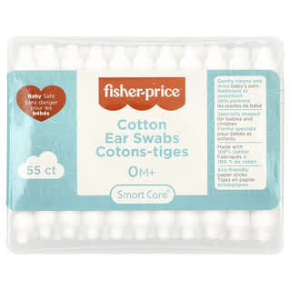 Fisher-Price, Cotton Ear Swabs, 0+ Months, 55 Count