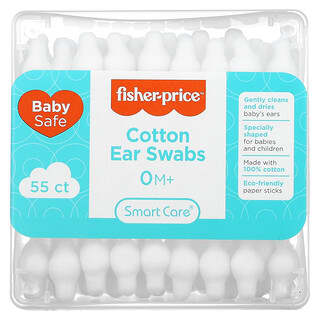 Fisher-Price, Hisopos de algodón para los oídos, 0+ meses, 55 unidades