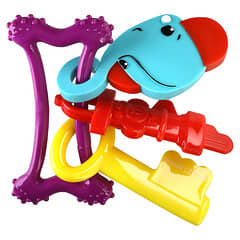 Fisher-Price, Animais de Estimação, Mastigáveis Key-9, Brinquedo de Dentição, Para Cachorrinhos, 1 Brinquedo Mastigável
