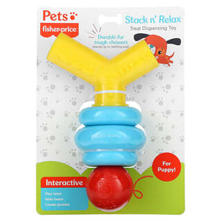 Fisher-Price, Pets, Stack n' Relax, Treat Dispensing Toy, For Dogs, 1 Chew Toy