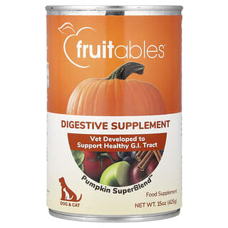 Fruitables‏, مكمل غذائي للهضم ، للكلاب والقطط ، اليقطين SuperBlend ™ ، 15 أونصة (425 جم)