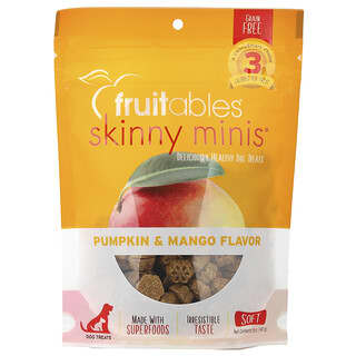 Fruitables, Skinny Minis®, Dog Treats, Soft, Pumpkin & Mango, 5 oz (141 g)