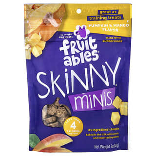 فروتابلز‏, Skinny Minis® ، حلوى الكلاب ، ناعمة ، يقطين ومانجو ، 5 أونصات (141 جم)