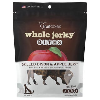 Fruitables, Whole Jerky® Lokmaları, Köpek Ödülleri, Izgara Bizon ve Elma, 5 oz (141 g)