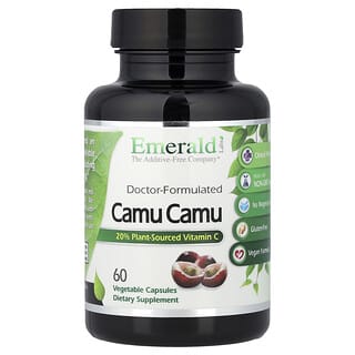 Emerald Laboratories, Camu Camu, 60 rostlinných uzávěrů (500 mg v kapsli)
