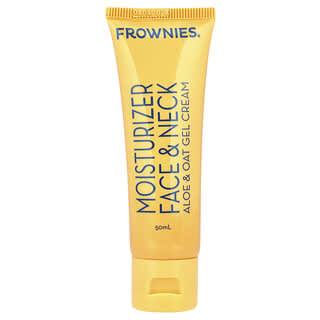 Frownies, Vochtinbrengende crème, Gezicht & Hals, Aloë & Haver Gel Crème, 50 ml