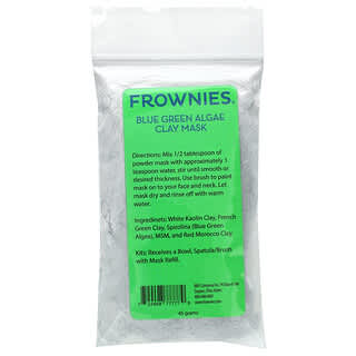 Frownies, Kit de masque de beauté à l'argile et aux algues verts bleus, 45 g