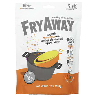 FryAway, Solidificador de Óleo de Cozinha para Frituras por Profunda, 2 Embalagens, 120 g (4,2 oz)