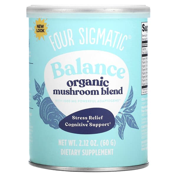 Four Sigmatic, Balance, Organic Mushroom Blend, Caffeine Free, 2.12 oz (60 g)