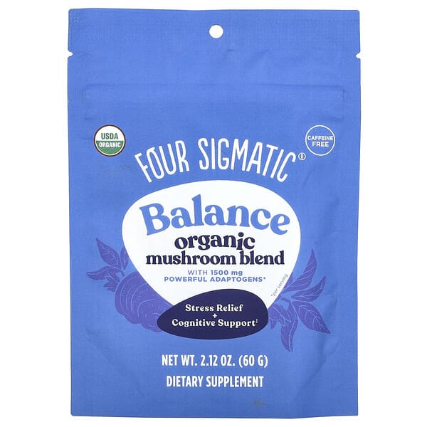 Balance, Organic Mushroom Blend, Caffeine Free, 2.12 oz (60 g)