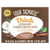 Four Sigmatic, Think, Organic Coffee Latte Mix with Lion's Mane & Chaga Mushrooms, 10 Packets, 0.21 oz (6 g) Each