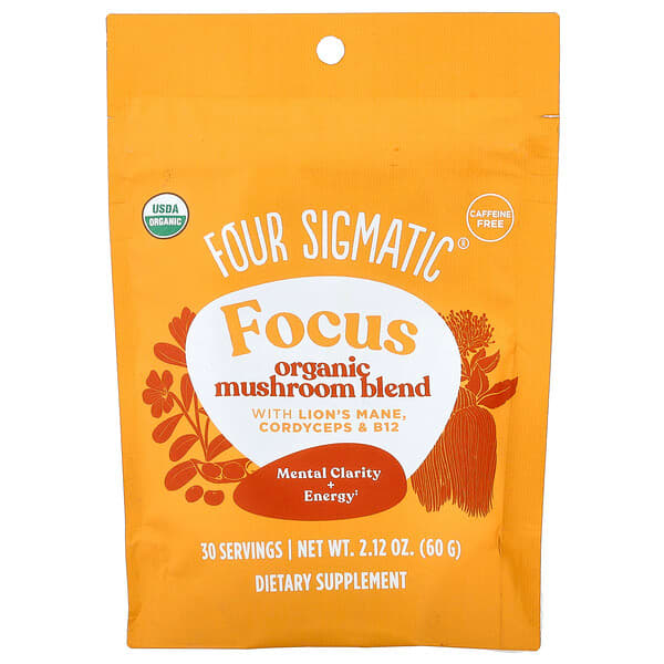 Four Sigmatic, Focus, Organic Mushroom Blend, Caffeine Free, 2.12 oz (60 g) — product photo 1