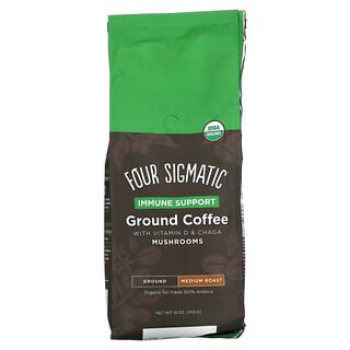 Four Sigmatic, 機體抵抗幫助研磨咖啡，含維生素 D 和白樺茸，中度烘焙，12 盎司（340 克）