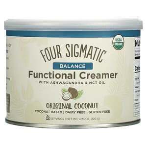 Four Sigmatic, Functional Creamer with Ashwagandha & MCT Oil, Balance, Original Coconut, 4.23 oz (120 g)'