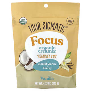 Four Sigmatic, Focus, Krimer Organik, Vanila, 120 g (4,23 ons)