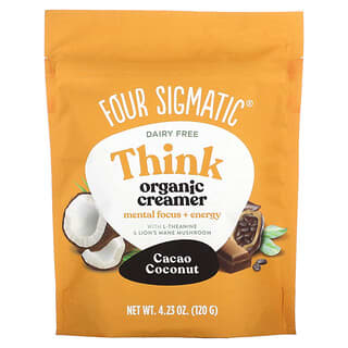 Four Sigmatic, Organic Creamer, Dairy Free, Cacao Coconut, 4.23 oz (120 g)