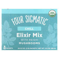 Four Sigmatic, Elixir Mix with Reishi Mushroom, Chill, Caffeine Free, 20 Packets, 0.1 oz (3 g) Each