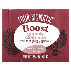 Four Sigmatic, Boost, Organic Elixir Mix with Cordyceps Mushroom & Schisandra, 20 Packets, 0.1 oz (3 g) Each