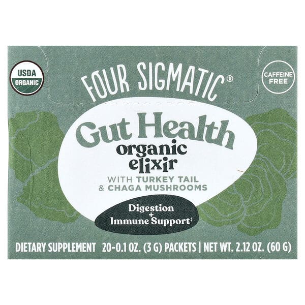 Four Sigmatic, Protect，含白樺茸和刺五加的有機混合酏劑，無咖啡萃取，20 包，每包 0.1 盎司（3 克）