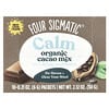 Calm, Mezcla de cacao orgánico con hongo reishi para potenciar la calma, 10 sobres, 6 g (0,21 oz) cada uno