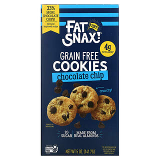 Fat Snax, Mini Cookies, шоколадная крошка, 141,7 г (5 унций)