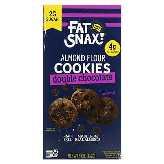 Fat Snax, Almond Flour Cookies, Double Chocolate, 5 oz (142 g)