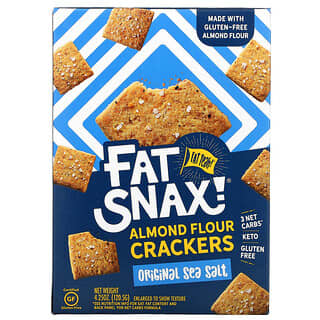 Fat Snax, 巴旦木粉饼干，原始海盐，4.25 盎司（120.5 克）