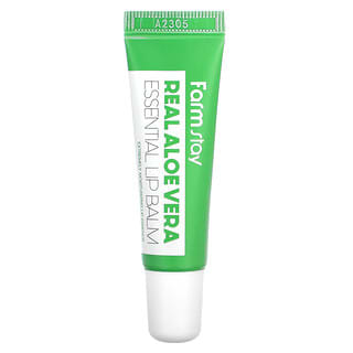Farmstay, Real Aloe Vera Essential Lip Balm, Extremely Moisturizing Lip Essence, 0.35 oz (10 g)