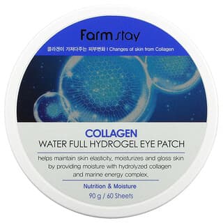 Farmstay, Patch pour les yeux à l'eau et au collagène hydrogel, 60 feuilles