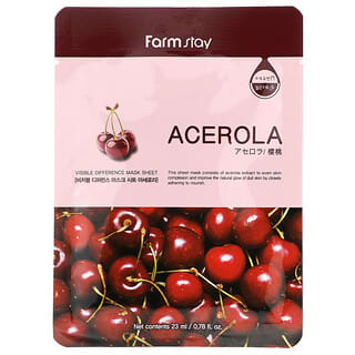 Farmstay, Acerola Beauty Mascarilla en lámina, Mascarilla en 1 lámina, 23 ml (0,78 oz. Líq.)