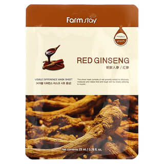 Farmstay, Red Ginseng, Visible Difference Beauty Mask Sheet, 1 Sheet, 0.78 fl oz (23 ml)