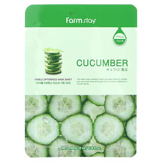 Farmstay, Visible Difference Beauty Mask Sheet, Cucumber , 1 Sheet Mask, 0.78 fl oz (23 ml)