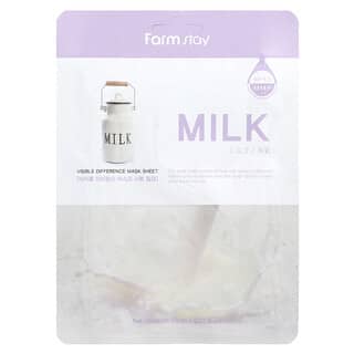 Farmstay, Süt, Görünür Farklı Güzellik Maskesi Kağıdı, 1 Sayfa, 0,77 fl oz (23 ml)
