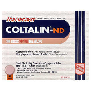 Fortune Pharm, Coltalin®-ND, Ikke-sløvende, 36 tabletter