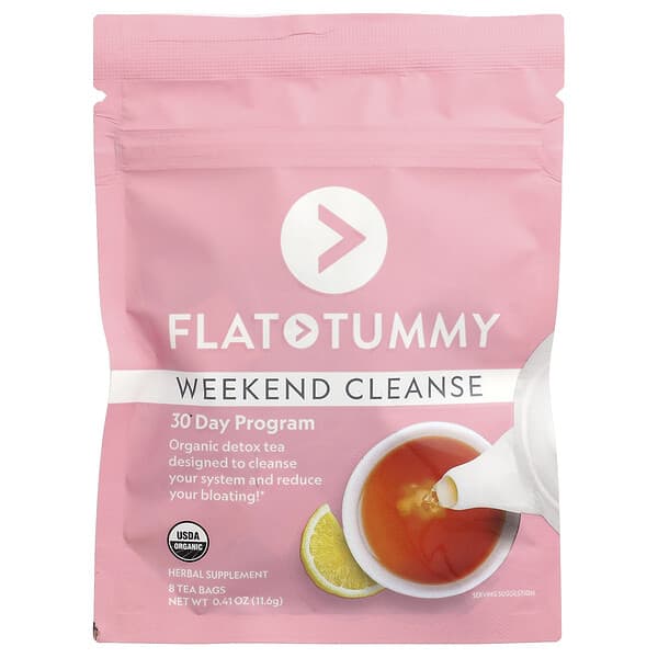 Flat Tummy, Weekend Cleanse, 8 Tea Bags, 0.41 oz (11.6 g) — product photo 1
