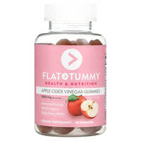 Flat Tummy, علكات خل التفاح ، نكهة التفاح الطبيعي ، 1،000 ملجم ، 60 علكة