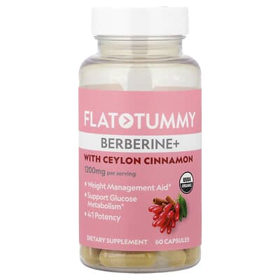 Flat Tummy, Berberine with Cinnamon, 60 Capsules
