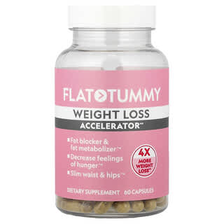 Flat Tummy, Acelerador de la pérdida de peso, 60 cápsulas