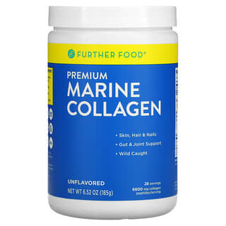 Further Food, Péptidos de colágeno marino premium, sin sabor, 185 g (6,5 oz)