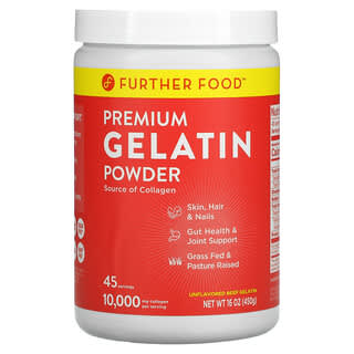 Further Food, Premium Gelatin Powder, Unflavored, 16 oz (450 g)