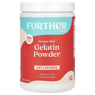 Further Food, Grass-Fed Gelatin Powder, Unflavored, 15.87 oz (450 g)
