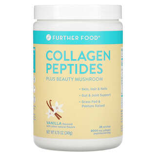 Further Food, Peptides de collagène aux champignons de beauté, Vanille, 249 g