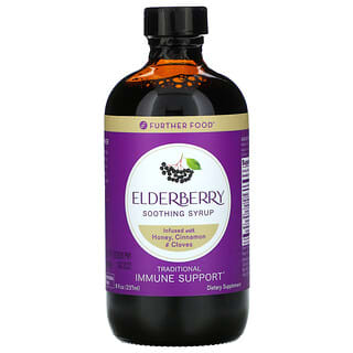 Further Food, Elderberry Soothing Syrup, Traditional Immune Support, 8 fl oz (237 ml)