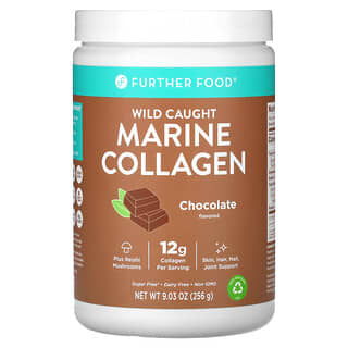 Further Food, Wild Caught Marine Collagen, Chocolat, 256 g