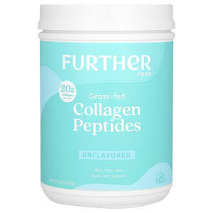 Further Food, Grass-Fed Collagen Peptides, Unflavored, 1.5 lbs (600 g)