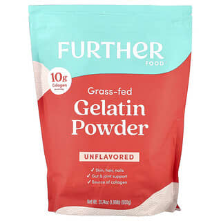 Further Food, Grass-Fed Gelatin Powder, Unflavored, 31.74 oz (900 g)