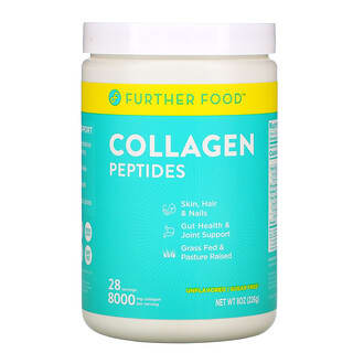Further Food, Peptídeos de Colágeno, Sem Sabor, 8.000 mg, 226 g (8 oz)