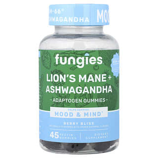Fungies, Lion's Mane + Ashwagandha Gummies, Berry Bliss, 45 Pectin Gummies